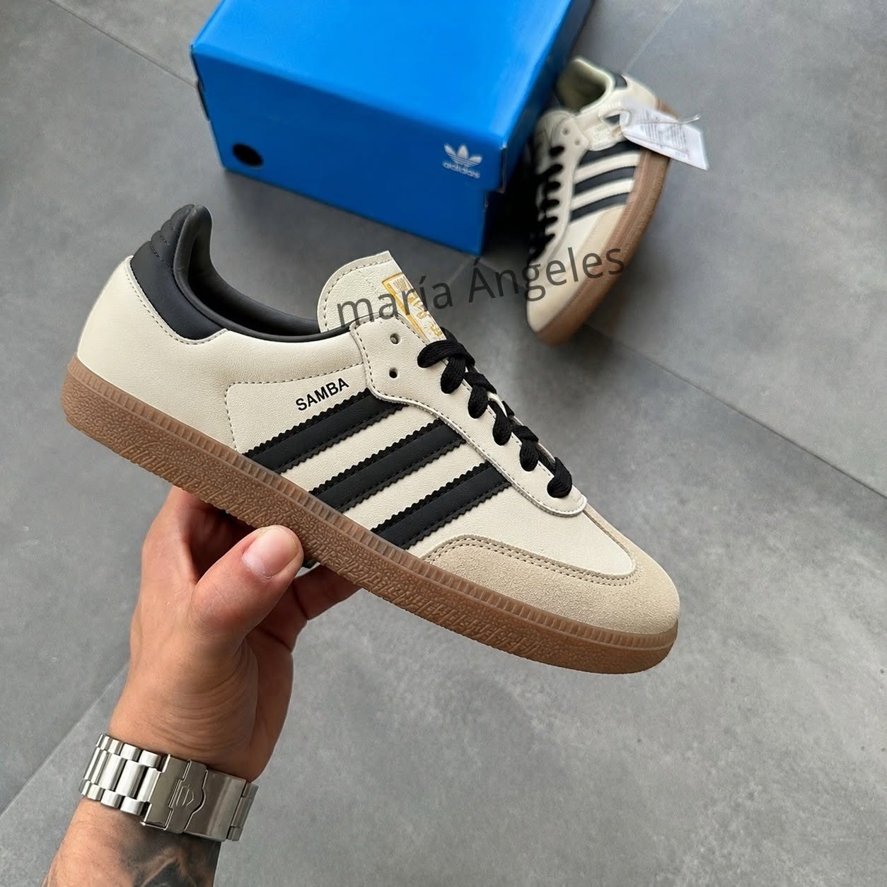 ADIDAS SAMBA CREME PRETO