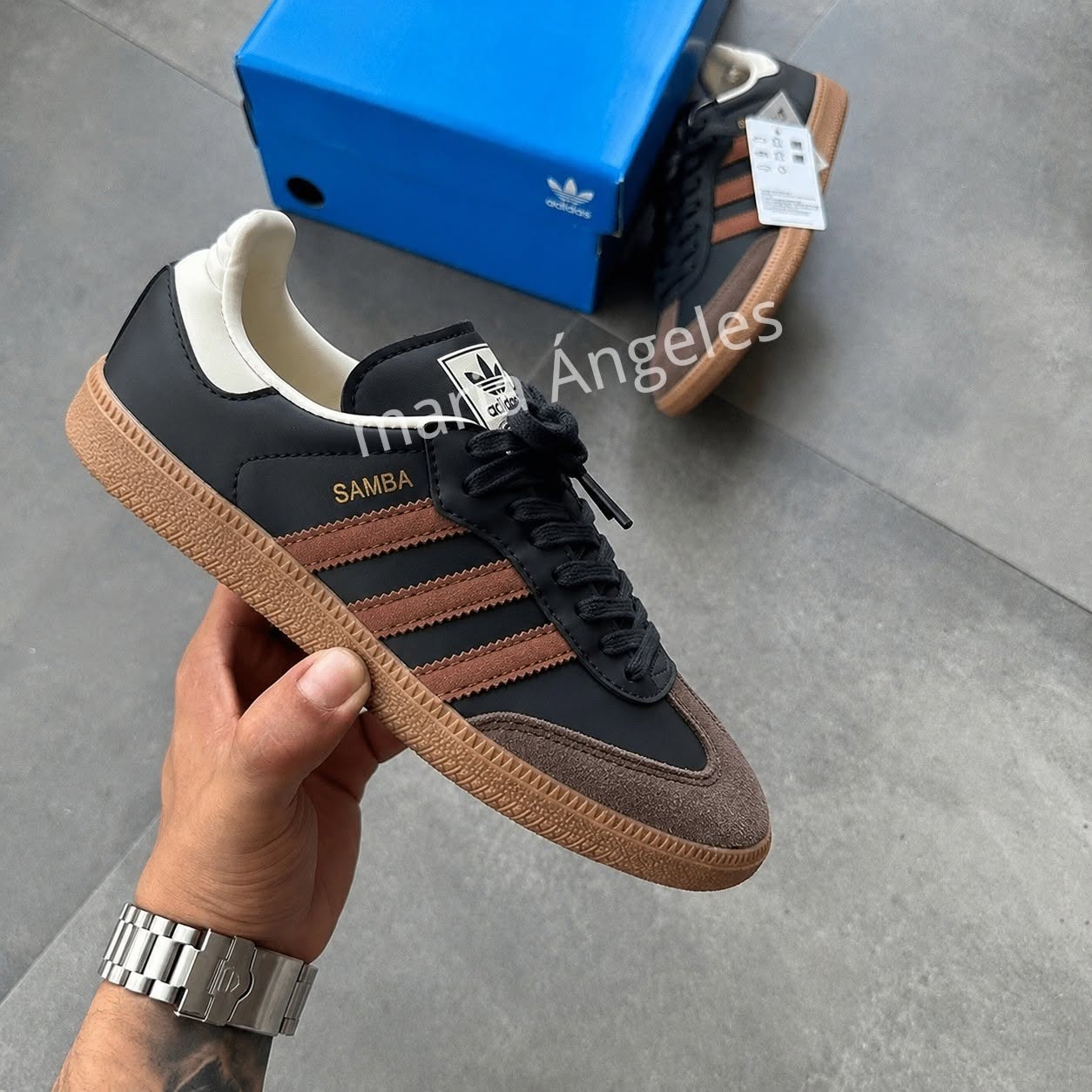 ADIDAS SAMBA PRETO CASTANHO