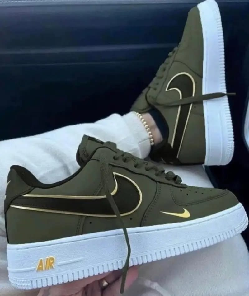 air forçe verde preto dourado