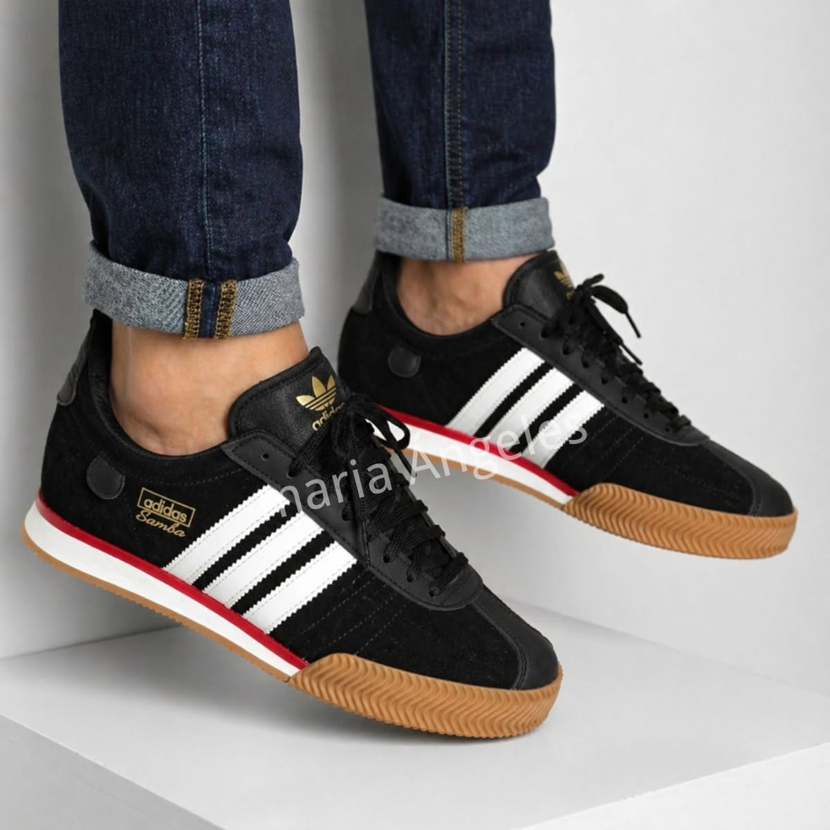 ADIDAS SAMBA 62, PRETO BRANCO