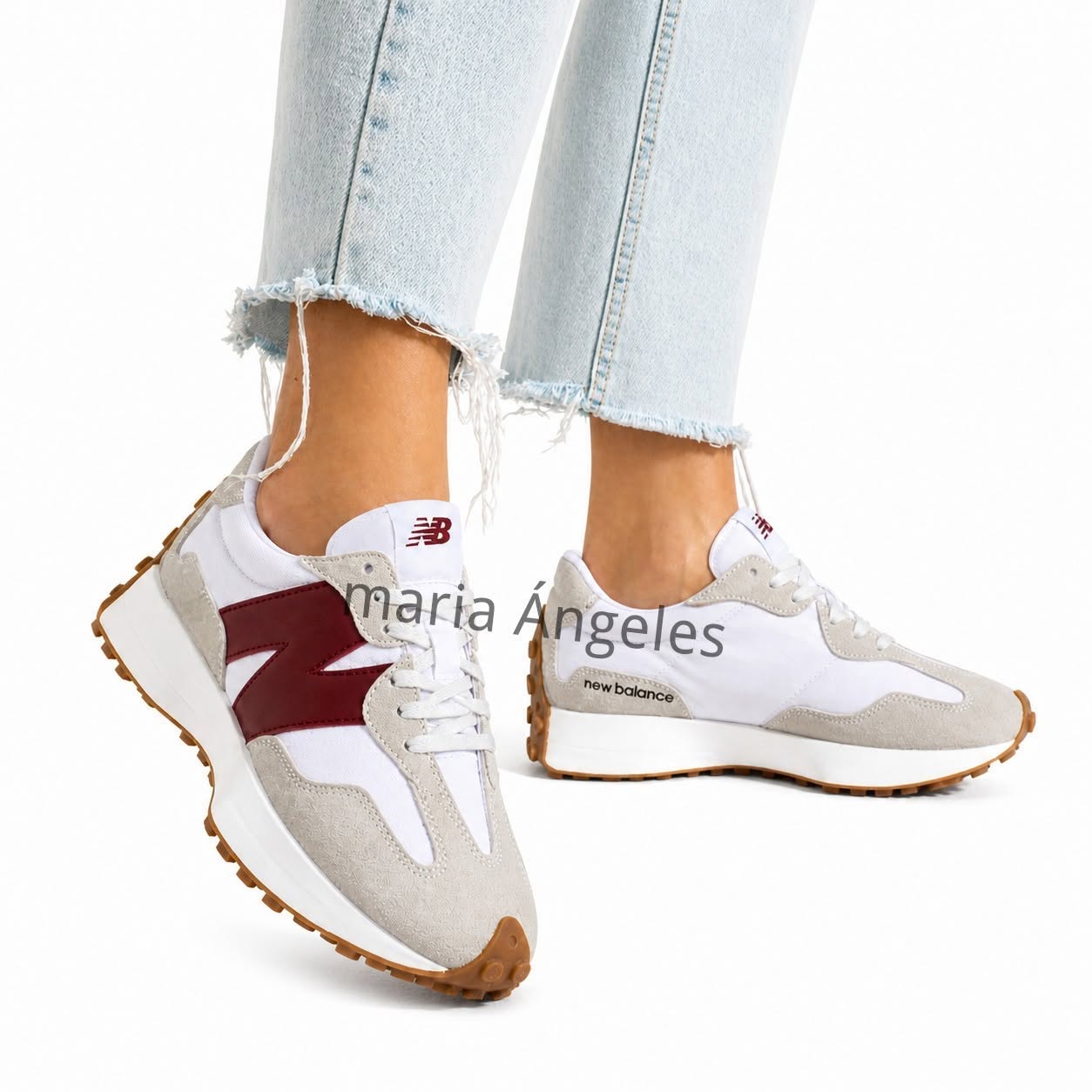 NEW BALANCE 327 CREME BORDO