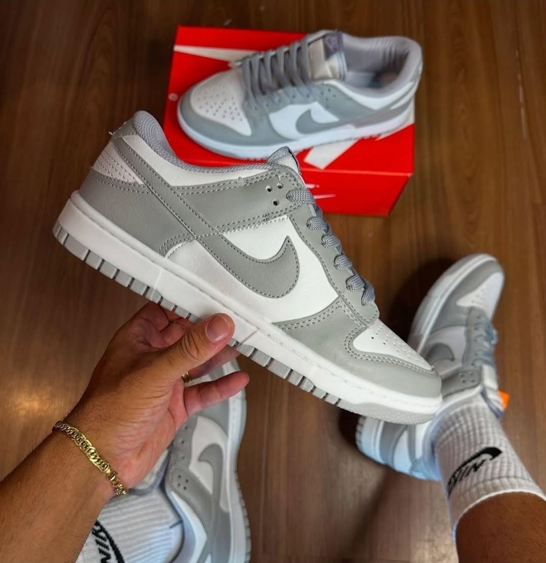 nike dunk, cinza branco, Sapatilhas Confortáveis para o Dia a Dia