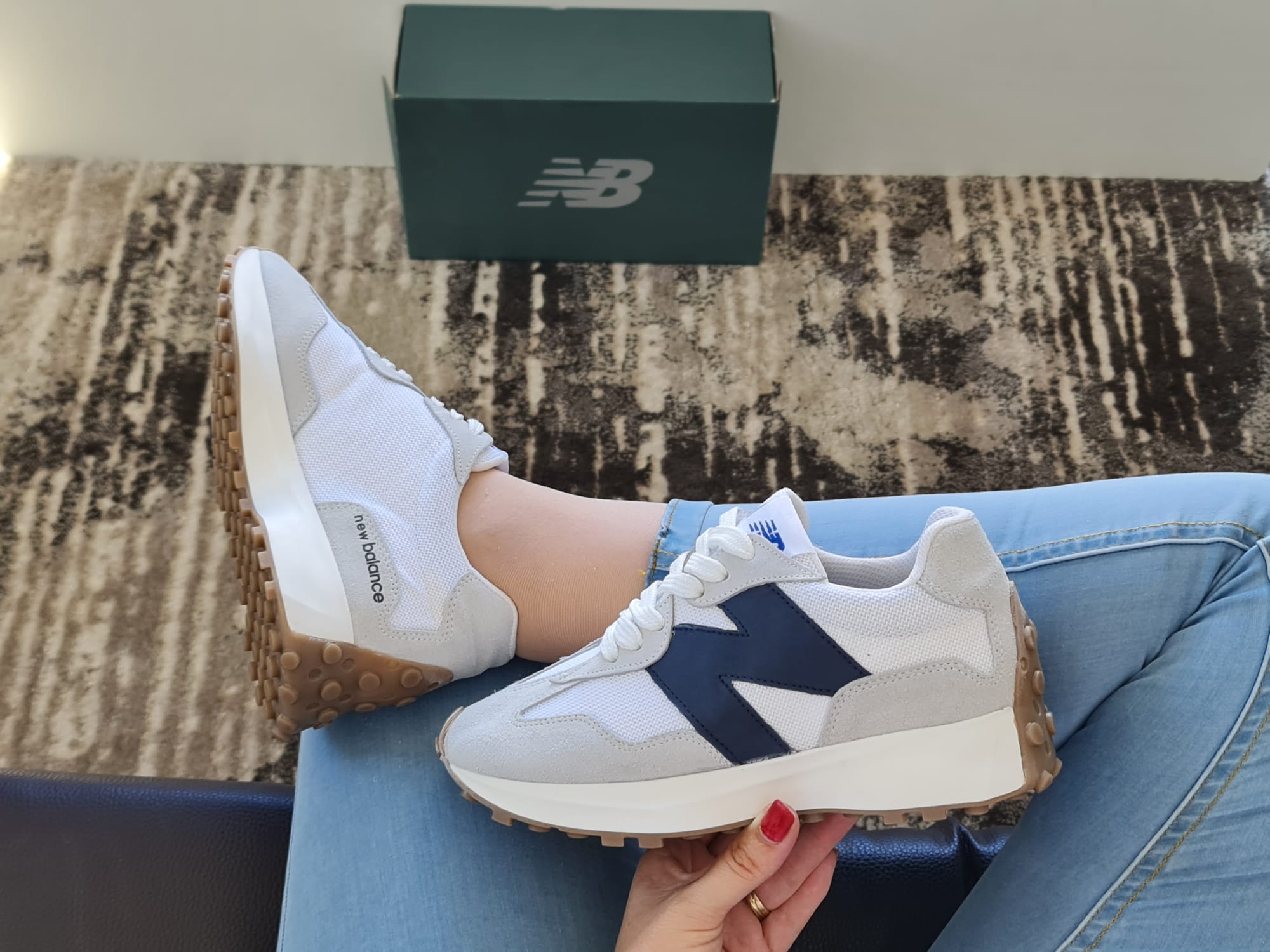 NEW BALANCE 327 BRANCO AZUL